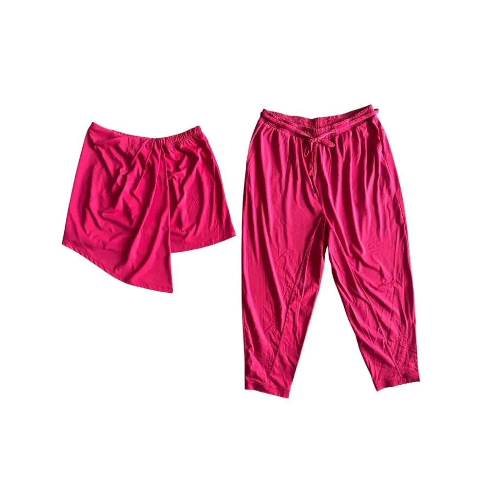 BY ANTHROPOLOGIE STRAPLESS FAUX TOP & DRAWSTRING TROUSERS MATCHING SET MEDIUM